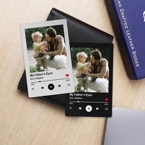 Personalized Photo Metal Wallet Card with Music, Custom Wallet Card Keepsake, Gift for Dad and Mom, Gift for Him, Bestie Gift, Couple Gifts
