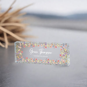 Desk Plaque, Acrylic Name Plate for Desk, Teacher Name Plate, Personalized Name Sign Acrylic Plaque, Office Decor, Custom Desk Name Plaque