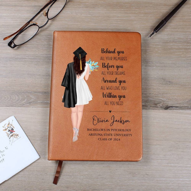 Graduation Gift for daughter Personalized journal, Grad Gifts for Her, High school, College Masters degree, Best friend Gift Diary keepsake