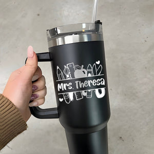 Personalized Teacher 40oz Tumbler Gifts, Custom Teacher Engraved Cup, Teacher Appreciation Gift, Gifts For Teacher Appreciation Week