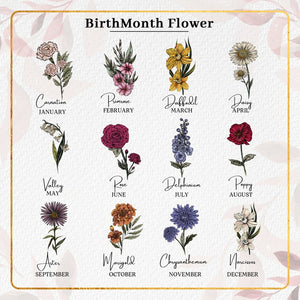 Custom Birth Flower Plant Pot Gift for Mom, Personalized Gift for Her, Birth Flower Bouquet Pot, Mothers Day Gifts, Grandma Gardening Gifts