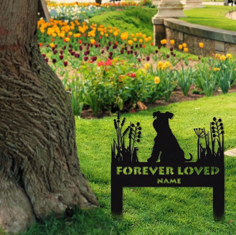 Schnauzer Memorial Stake Sign Personalized,Pet Grave Markers Sign,Schnauzer Sign With Stake,Pet Loss Gift,Sympathy Sign, Remembrance Stake