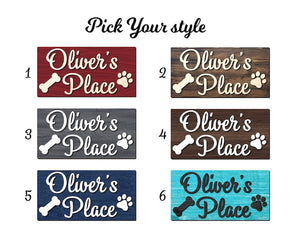 Personalized 3D Dog Name Sign, Custom Dog Name Sign, Gift for Dog Lovers, Dog Paw Crate Sign, Dog Food Area Sign, Dog Kennel Sign, Dog Gifts