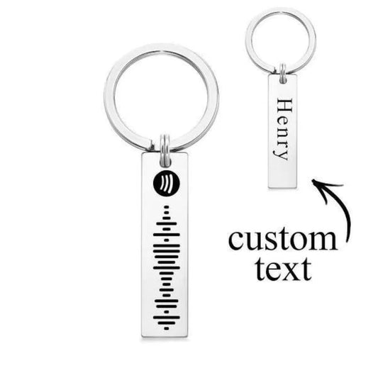 Personalised Keychain Music Scannable Keyring Personalised Gift Music Gift Keychain Customised Keyring Valentine's Day Gift