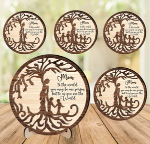 Mother Tree Bundle Wooden Decorative stand, Layered Tree, Mothers Day Gift