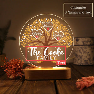 Tree of Life Names Night Light Mother's Day Gift, Family Tree Night Light, Custom Night Light with Kids Names, Birthday Gifts, Gifts for Mom
