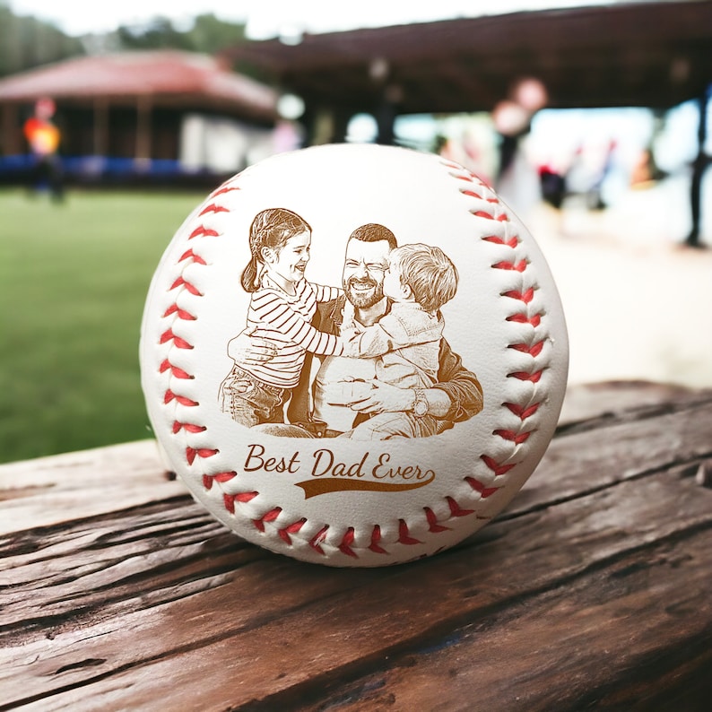 Personalized Fathers Day Gifts for Dad - Upload Your Favorite Photo on Baseball Balls