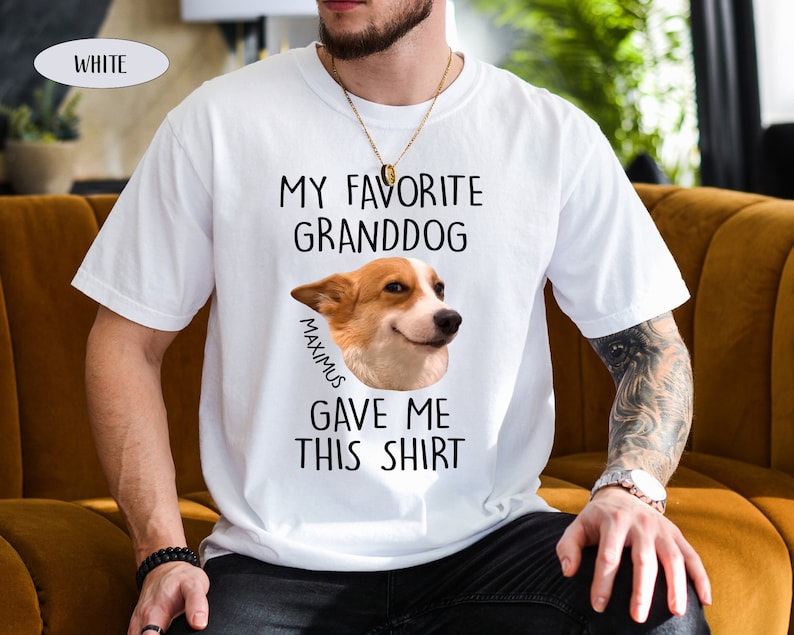 Personalized Favorite Dog Photo Shirt, Papa Shirt Gift from Dog, Dog Dad Gift, Funny Dog Shirt, Custom Dog Gift, Fathers Day Birthday Gift