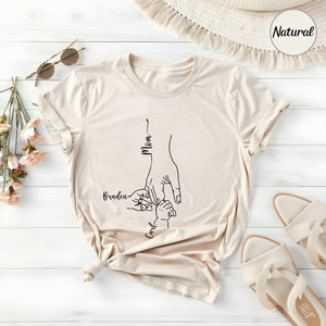 Custom Mom Shirt From Children, Personalized Mom & Kids Hands Shirt, Family With Kids Names, Mothers Day Gift From Kids, Mom Kids Hands Tee