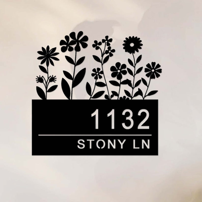 Address Plaque,Custom Metal Address Sign,House Number Plaque,Personalized Address Number Sign,Metal House Number Sign,Front Porch Sign