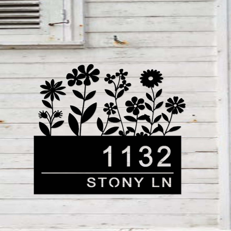 Address Plaque,Custom Metal Address Sign,House Number Plaque,Personalized Address Number Sign,Metal House Number Sign,Front Porch Sign