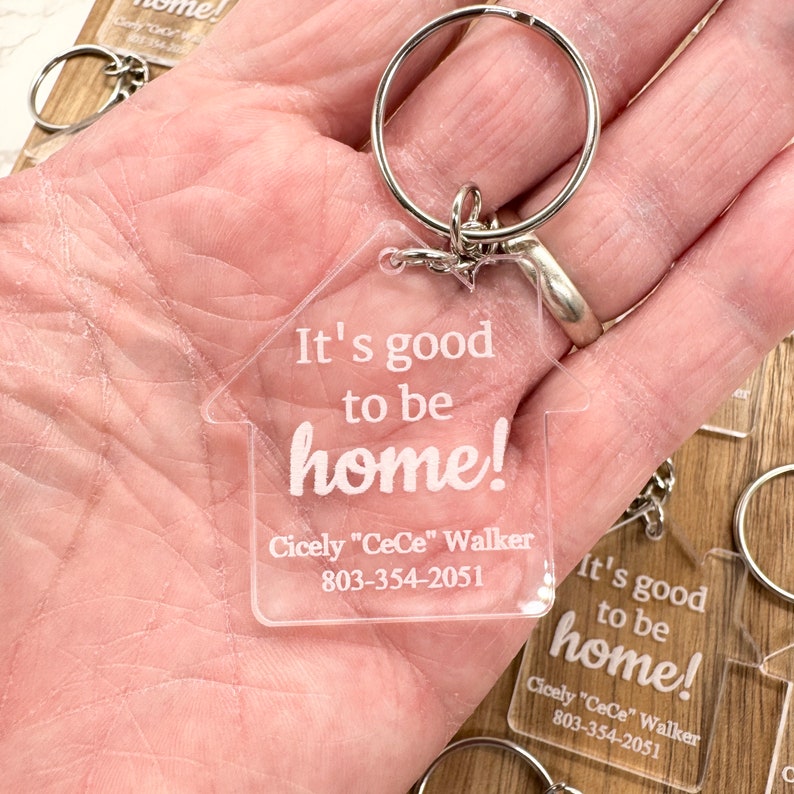 Branded Realtor Keychains - Closing Keychain - Open House Marketing - Home Builder Keychains