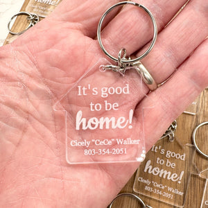Branded Realtor Keychains - Closing Keychain - Open House Marketing - Home Builder Keychains