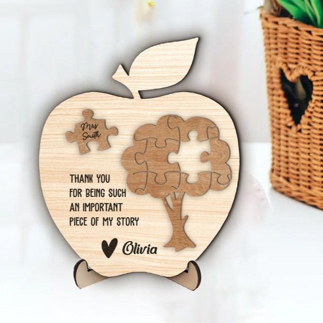 Teacher Gift, Teacher Appreciation, Back To School, Teacher Puzzle, Thank You Teacher Sign