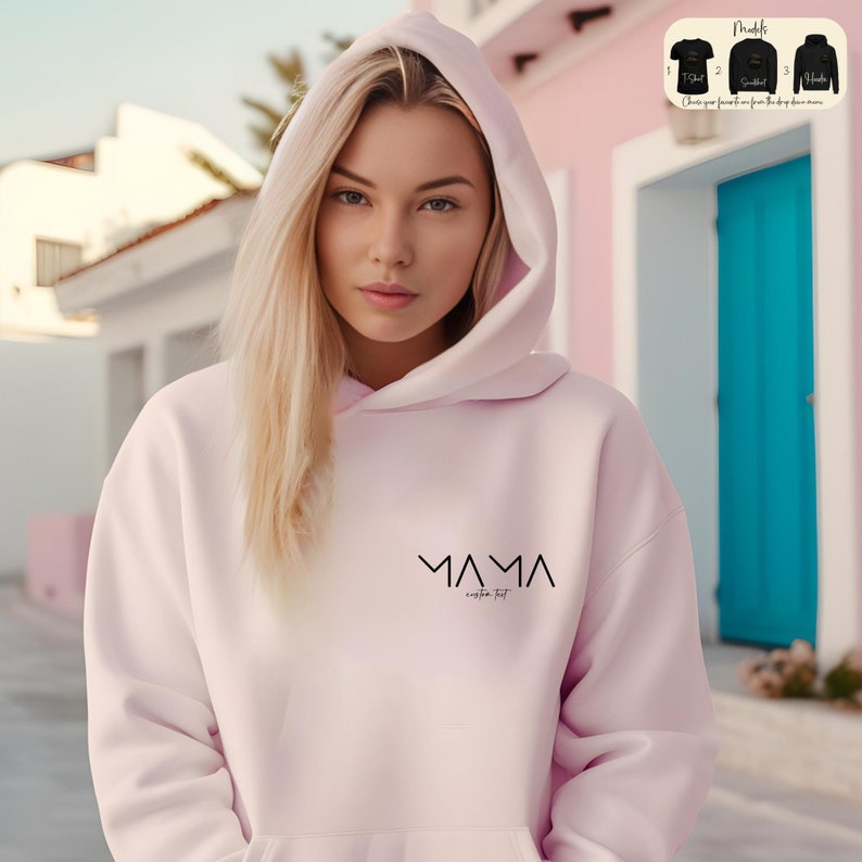 Personalised Mama Sweatshirt, Minimalist T-Shirt, Mother's Day Gift, Modern Mama Hoodie, Pregnancy Announcement Tee, New Mom To Be Gift