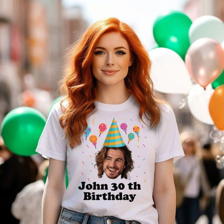 Funny Birthday Shirt, Birthday Photo Shirts, Matching Birthday Party Group Shirt, Custom Face Birthday Shirt, Custom Photo Shirt, Face Shirt