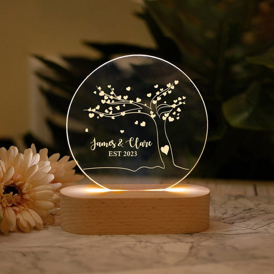 Tree Of Love Couples Night Light,Wedding Gift,Romantic Gift For Couples, Couples Anniversary Gift, LED Night Ligh,Valentines Gift