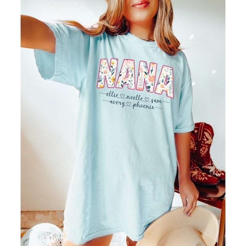 Custom Nana Shirt Retro Nana T-shirts Personalized Nana Clothes Cool Nana Outfit Nana Gift
