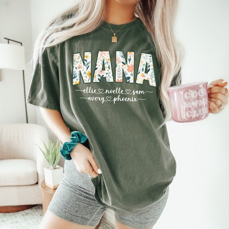 Custom Nana Shirt Retro Nana T-shirts Personalized Nana Clothes Cool Nana Outfit Nana Gift