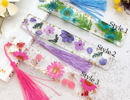Custom Pressed Flower Resin Bookmark White Daisy Spring Wildflower Resin Bookmark Book Accessories Personalized Bookmarks for teacher