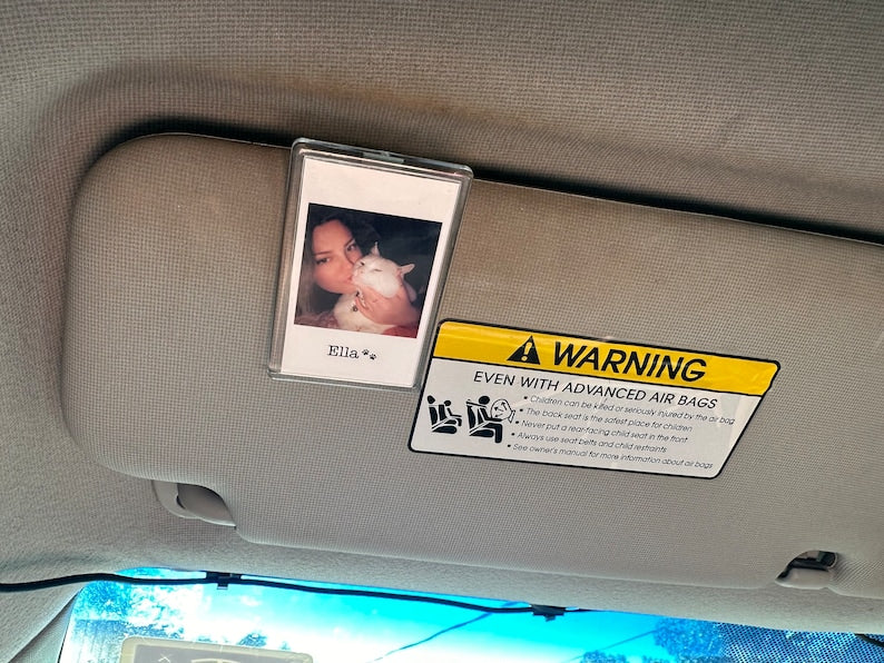 Photo Car Visor Clip, Custom Sun Visor Clip, Personalized Photo Car Decoration, Polaroid Photo for Car, Couples Gift, Wallet Photo Holder
