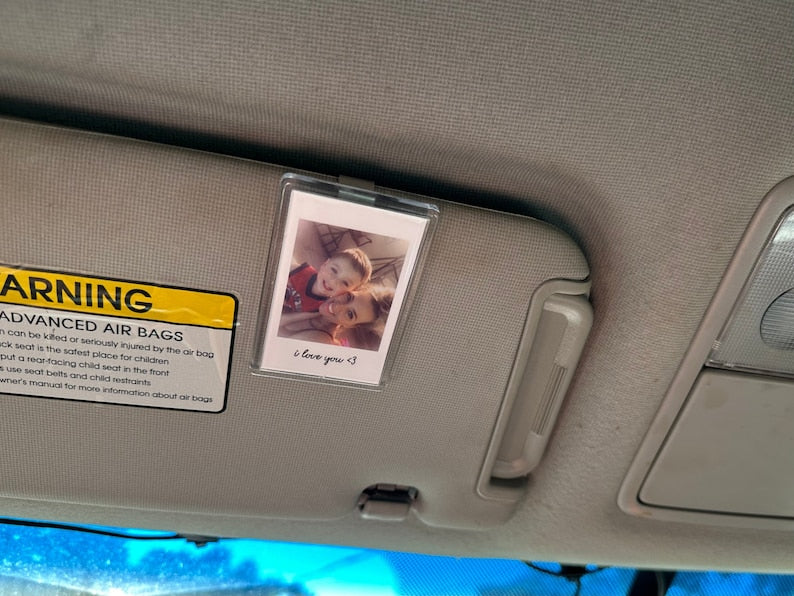Photo Car Visor Clip, Custom Sun Visor Clip, Personalized Photo Car Decoration, Polaroid Photo for Car, Couples Gift, Wallet Photo Holder
