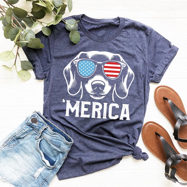 Merica Dachshund Shirt | 4th of July Doxie Tee | Patriotic Dog Mom Shirt | Dachshund Lover Gift | Doxie Mom Shirt | Dachshund 4th of July