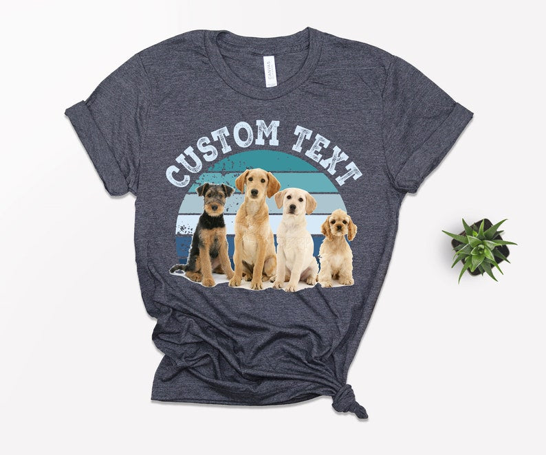 Custom Vintage Pet Shirt, Personalized Pet Shirt, Custom Retro Shirt with Dog Photo, Dog Mum Tee, Gift for Pet Lovers, Customized Shirt Gift