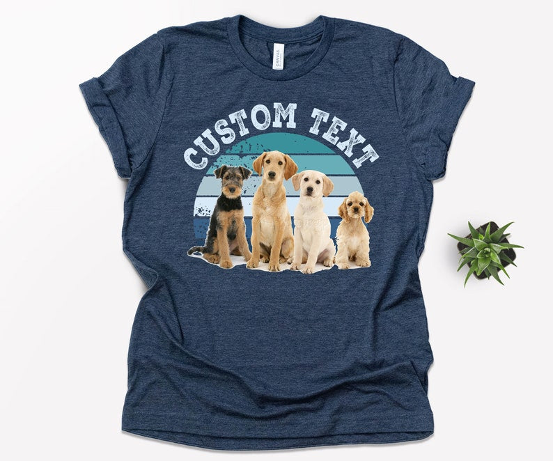 Custom Vintage Pet Shirt, Personalized Pet Shirt, Custom Retro Shirt with Dog Photo, Dog Mum Tee, Gift for Pet Lovers, Customized Shirt Gift