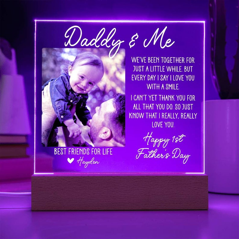 1st Father's Day Picture Frame, Personalized First Father's Day Gift from Baby, Father's Day 2024, Gift New Dad, First Father's Day Gift