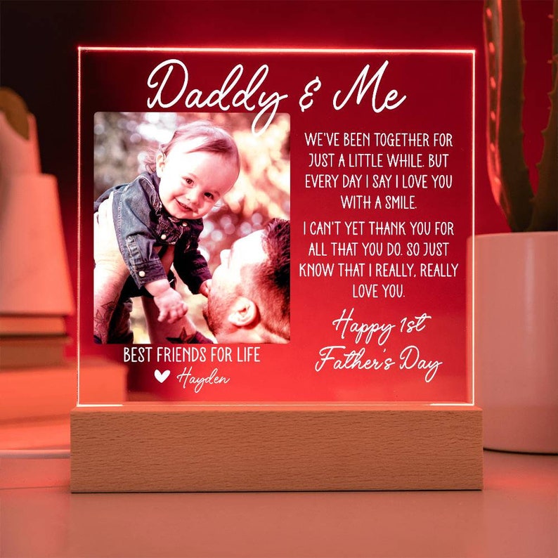 1st Father's Day Picture Frame, Personalized First Father's Day Gift from Baby, Father's Day 2024, Gift New Dad, First Father's Day Gift