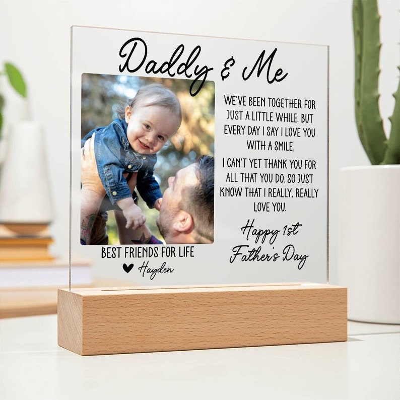 1st Father's Day Picture Frame, Personalized First Father's Day Gift from Baby, Father's Day 2024, Gift New Dad, First Father's Day Gift