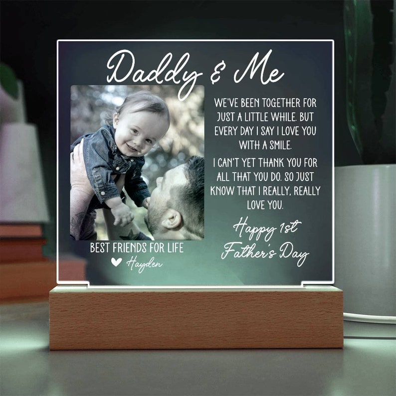 1st Father's Day Picture Frame, Personalized First Father's Day Gift from Baby, Father's Day 2024, Gift New Dad, First Father's Day Gift