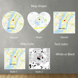 Where We First Met map, anniversary gift for him, Map Our First Date plaque, Wife anniversary, first date Girlfriend gift,where it all began