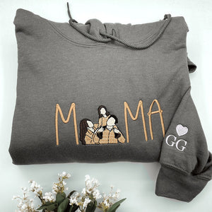 Grandma Embroidered Shirt Custom With Favorite Photos Mother's Gift, Family Gift