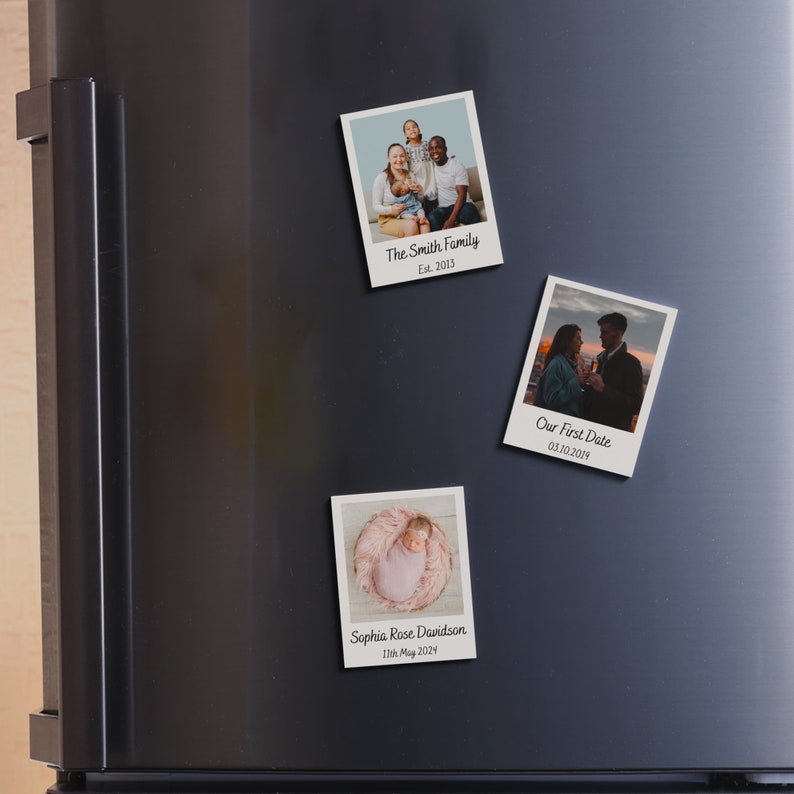 Personalised Polaroid Photo Fridge Magnet Kitchen Gift Idea Your Own Photo Magnet Gift For Him Gift For Her New Home Custom Photo Gift Idea