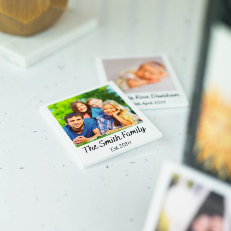 Personalised Polaroid Photo Fridge Magnet Kitchen Gift Idea Your Own Photo Magnet Gift For Him Gift For Her New Home Custom Photo Gift Idea
