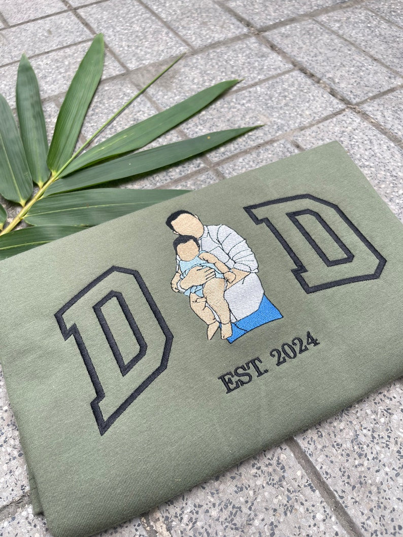 Custom Dad shirt, Embroidered dad shirt, Embroidery Photo, custom embroidered shirt, custom photo shirt,custom picture