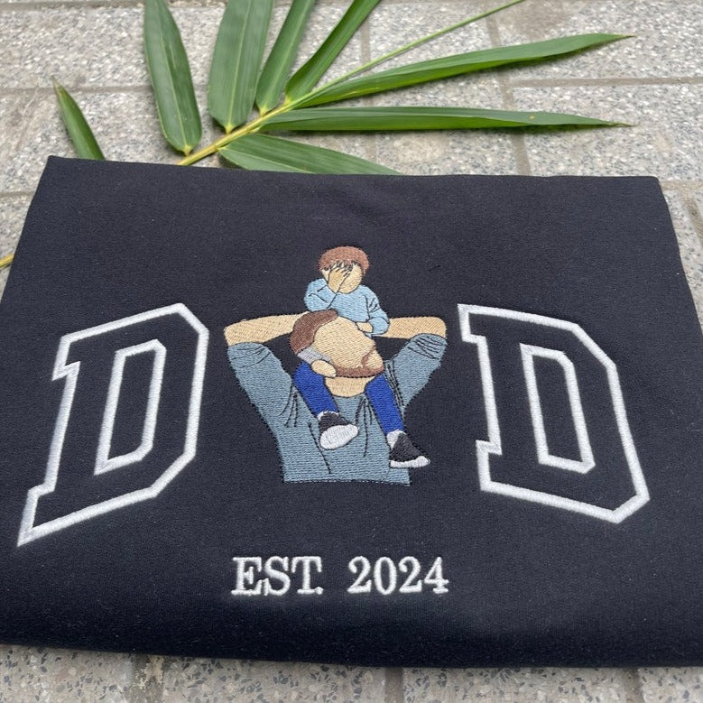 Custom Dad shirt, Embroidered dad shirt, Embroidery Photo, custom embroidered shirt, custom photo shirt,custom picture