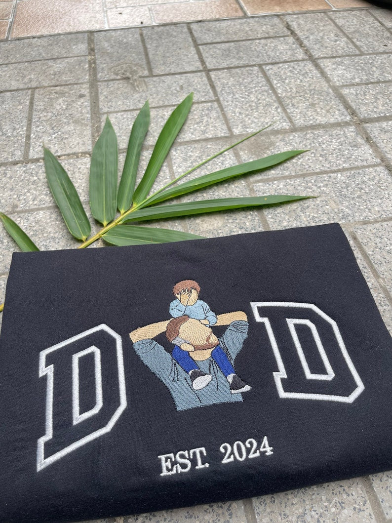 Custom Dad shirt, Embroidered dad shirt, Embroidery Photo, custom embroidered shirt, custom photo shirt,custom picture