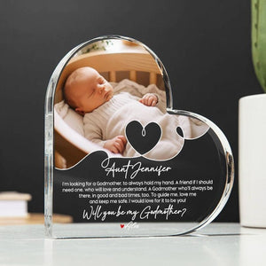 Godparents Proposal, Godmother Proposal or Godfather Proposal Gift, Acrylic Photo Frame, Christening Gift, Baptism Gifts