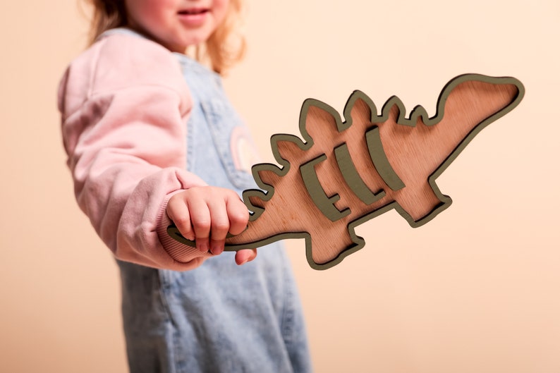 Dinosaur door sign Personalised name letter dinosaur nursery name sign boys bedroom custom dinosaur decoration gift for dinosaur lover gift