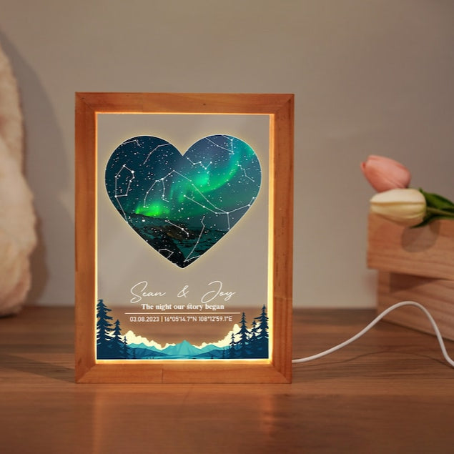 Custom Constellation Star Map Night Light, Night Sky By Date, Night Sky Celestial Map Night Light, Couple Gift, Couple Sign, Gift For Her