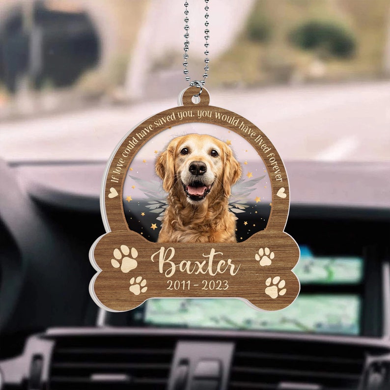 Fathers Day Gifts For Dog Dad, Custom Memorial Pet Photo Car Ornament, Dog Lovers Gifts, Car Accessories, Loss Of Dog Gifts, Memorial Gifts il_794xN.5980484044_cboj.jpg
