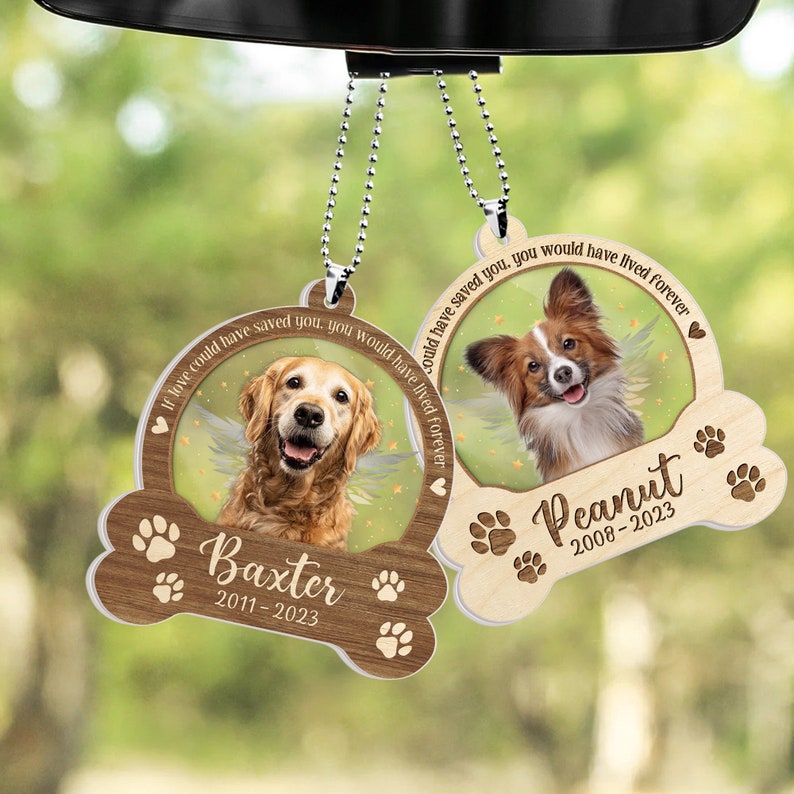 Fathers Day Gifts For Dog Dad, Custom Memorial Pet Photo Car Ornament, Dog Lovers Gifts, Car Accessories, Loss Of Dog Gifts, Memorial Gifts il_794xN.5980484066_aht6.jpg