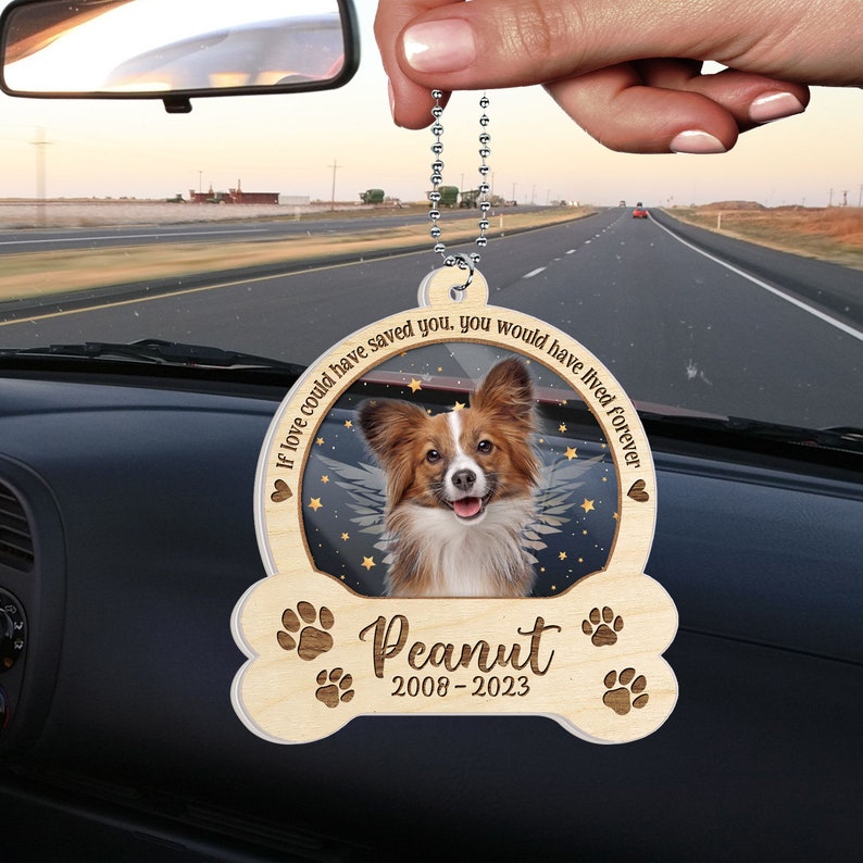 Fathers Day Gifts For Dog Dad, Custom Memorial Pet Photo Car Ornament, Dog Lovers Gifts, Car Accessories, Loss Of Dog Gifts, Memorial Gifts il_794xN.5980484106_33j7.jpg