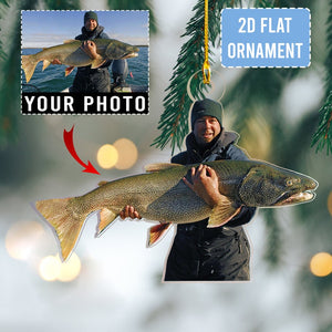 Custom Fishing Photo Ornament, Hunting Ornament, Personalized Fishing Photo Ornament, Hunting Picture Ornament, Personalized Photo Ornament