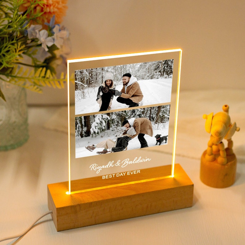 Personalized Photo Night Light,Photo Collage LED Light,Custom Photo Lamp,Anniversary Gift,Birthday Gift for Firends Couple,Christmas Gifts