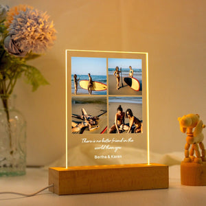 Peronalized Photo Night Light, Photo Collage LED Light, Custom Photo Lamp, Anniversary Gift, Birthday Gift For Firends Couple,Picture Plaque