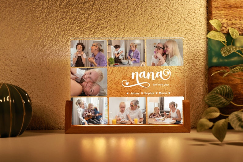 Personalized Photo Collage, Dad Photo Gift, Customized Frame & Photo, Fathers Day Photo Collage, Father's Day Gift, Dad Birthday Gift